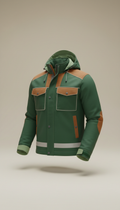 Chaqueta técnica verde ripstop