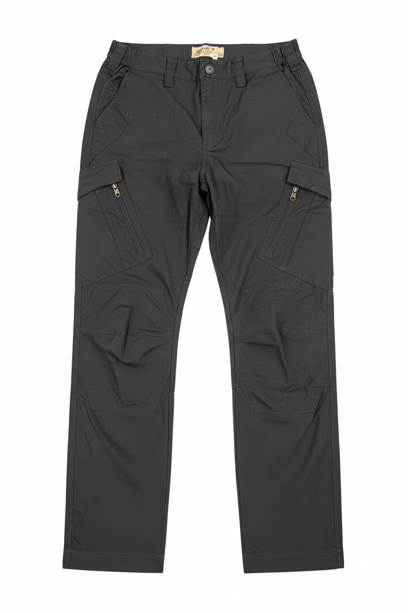 Pantalón de trekking antidesgarro ELT, resistente al agua y al viento, color gris